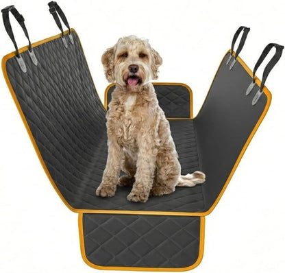 Orange XL Dog Car Hammock Back Seat Cover