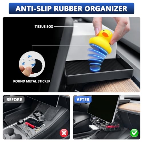 Hideable Under Screen Storage Organizer Compatible with Tesla Model Y 2024