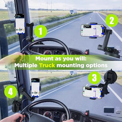 Cell Phone Mount for Truck Phone Holder for Truck Drivers