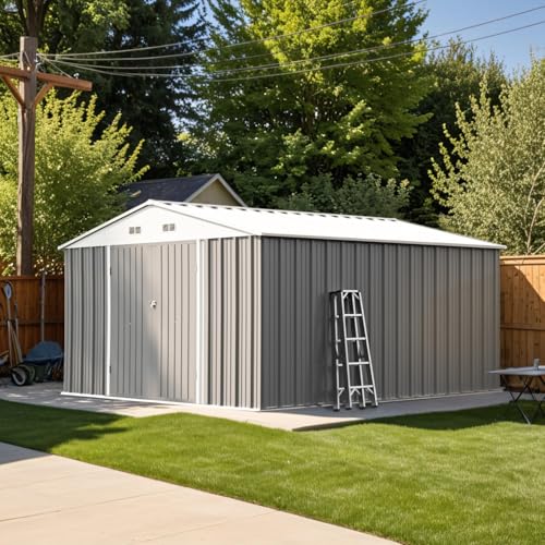 10x12 FT Outdoor Storage Shed with Floor Frame