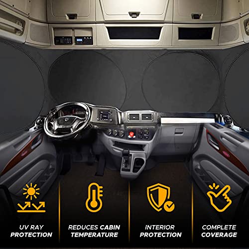 Semi Truck Printed Sun Shade for Windshield