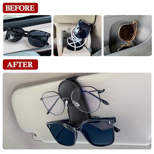 2 Pack Sunglasses Holder for Car Visor