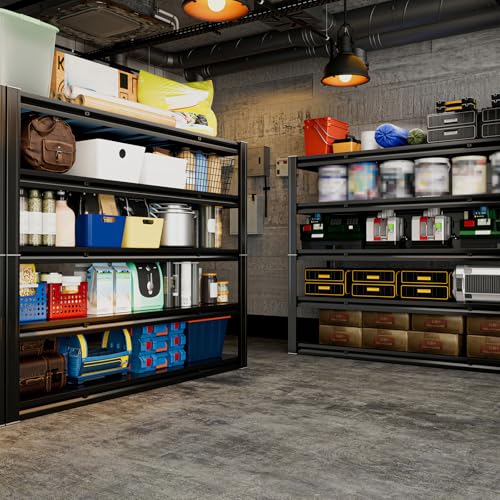 5 Tier 60" W x 20" D x 72" H Garage Shelving Metal Storage Rack 3000LBS Garage Shelving Heavy Duty Adjustable Storage Shelves Unit for Industrial Warehouse Basement Utility Shelf