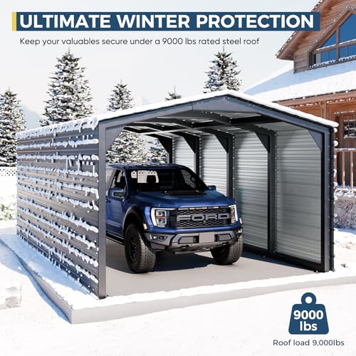 Military Grade Metal Carport 12x20 FT
