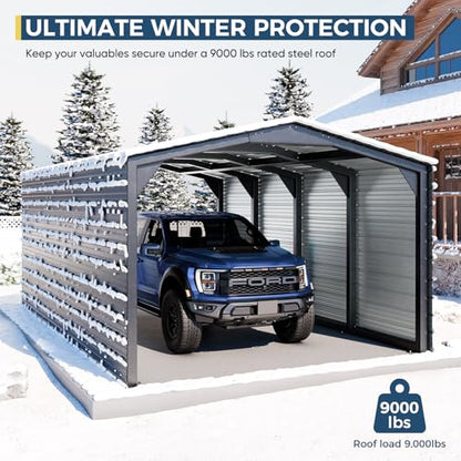 Military Grade Metal Carport 12x20 FT