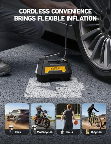 H2 Pro Cordless Tire Inflator Portable Air Compressor 12VDC Battery