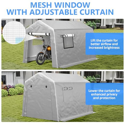 Carport 6x8 FT Enclosed Carport with Roll