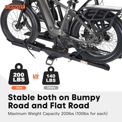 E2 Plus Electric Bike Rack with Ramp 200lbs 5‘’ Tire