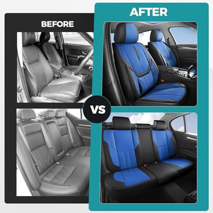 Universal Car Seat Covers for SUVs Sedans Trucks BlackBlue