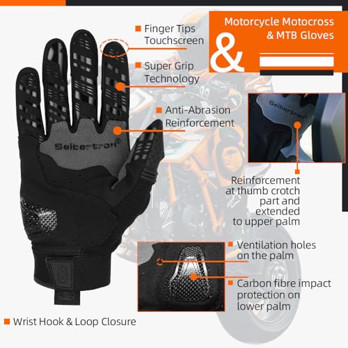 SPS 2 Unisex Touchscreen Road Racing Motorcycle MTB Sports Gloves Also fit BMX MX ATV Mountain Bike Bicycle Cycling Off