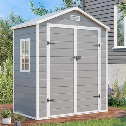 6x3 FT Resin Storage Shed with Floor Included