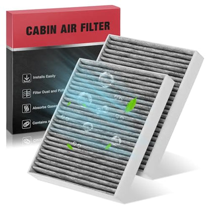 2PC CF12157 Cabin Air Filter with Activated Carbon Compatible with Toyota 2019