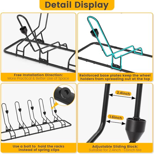 Floor Bike Rack for 5 Bikes