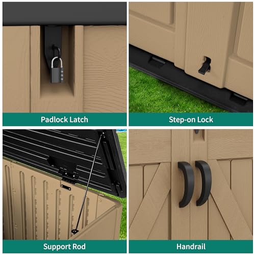 Outdoor Resin Storage Sheds with X