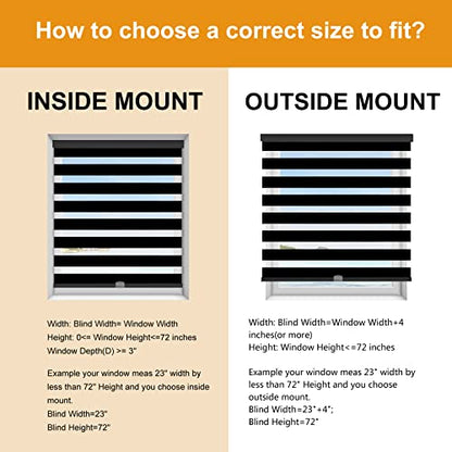 Cordless Zebra Blinds for Windows (16.5 Sq Ft)
