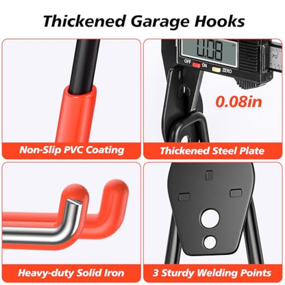MKRUI 20 Pack Garage Hooks for Storage & Hanging Items