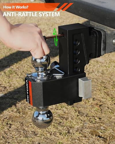 Adjustable Trailer Hitch Ball Mount
