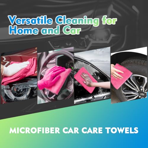 Pink Microfiber Cleaning Cloth 12 Pack (12 Count)