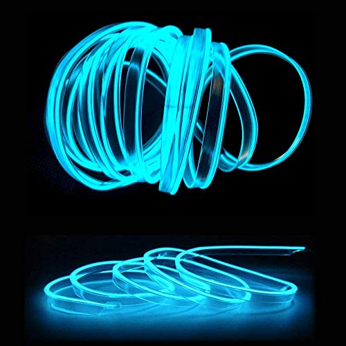 El Wire Ice Blue Interior Car LED Strip Lights