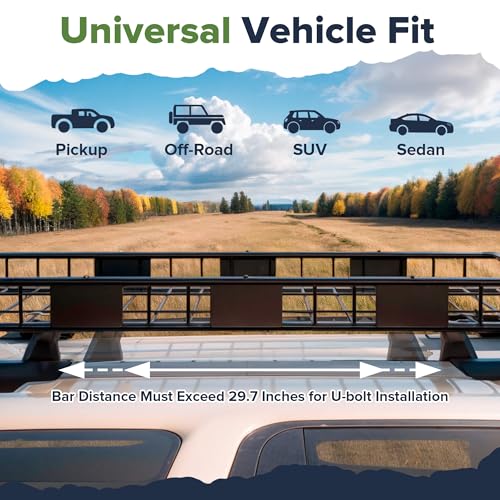 64" x 39" x 5" Roof Rack Cargo Basket with Extension