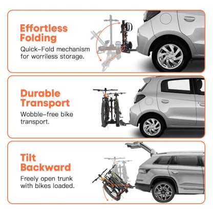 CyberRack 300lbs Ebike Rack with Ramp for 2 Ebike