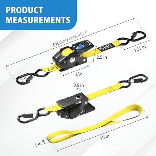 USA Based Retractable Ratchet Straps (2 Count)