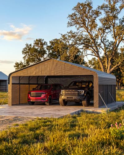 20'X20'X9' Metal Carport for 2 Cars