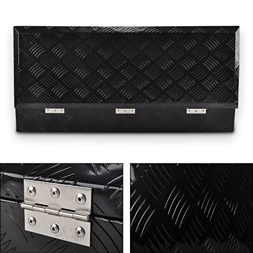 34.5In Aluminum Tool Box 5 Bar Tread ToolBox for Truck Bed Car Outdoor