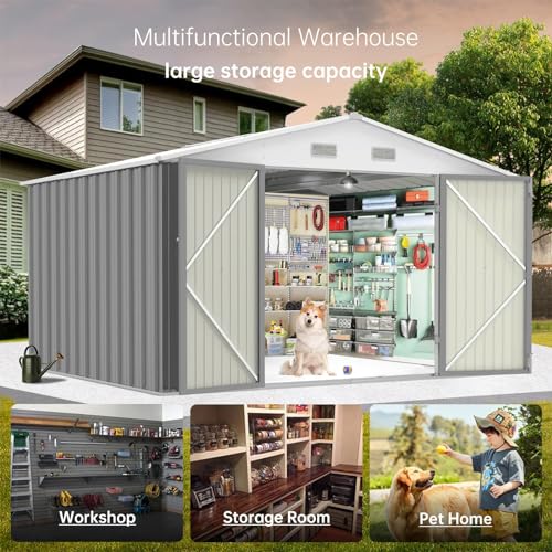 10X12FT Outdoor Metal Storage Shed