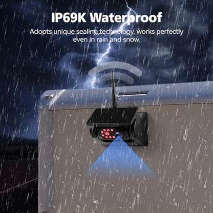 10.1" 2 Magnetic Solar Wireless Backup Camera (2 Count)
