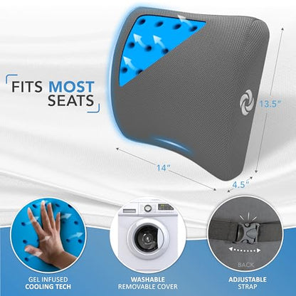 Memory Foam Lumbar Support Pillow for Office Chair