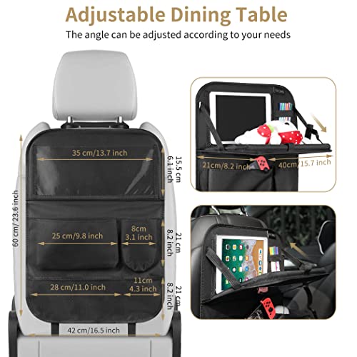 Car Backseat Organizer with Foldable Tablet Holder (19.0479 Ounce)