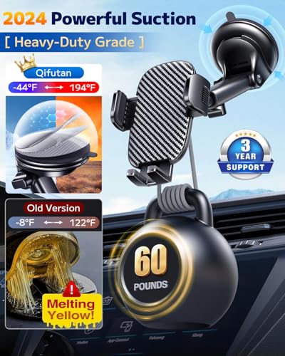 Car Phone Holder Mount Phone Mount for Car Windshield Dashboard Air Vent Universal Hands Free Automobile Cell Phone Holder Fit for iPhone Smartphone Camera Mounts