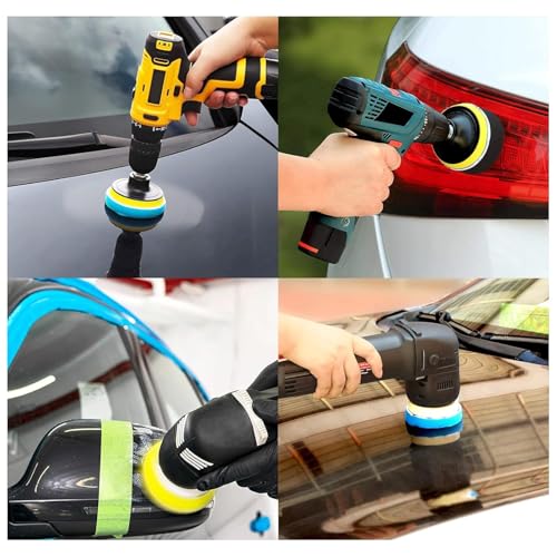 Car Polishing Buffing Kit 3Inch Drill Buffing Pad Buffing Pads (11 Count)