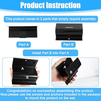 Heavy Duty Ladder Hooks for Garage Wall 4 Pack Black Ladder Hanger Garage Wall Hooks for Ladder (4 Count)