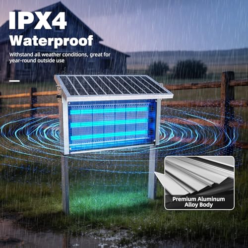 Heavy Duty Large Solar Bug Zapper Outdoor for 1