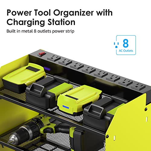Wall Mount Modular Tool Charging Organizer (15.8 Count)