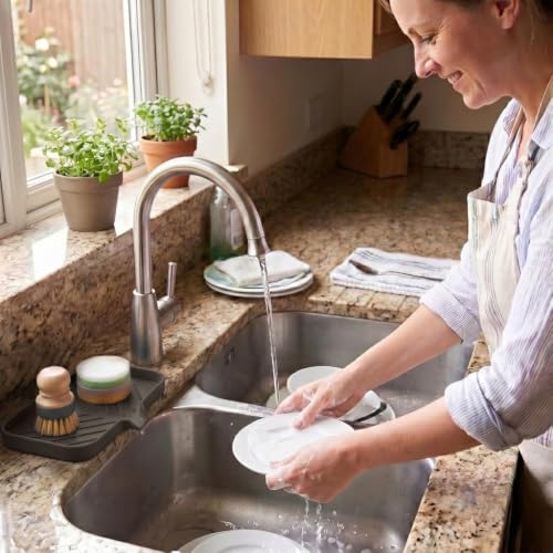Silicone Soap Dish with Drain Spout