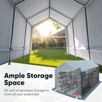Heavy Duty 8x14FT Carport Shelter with Roll