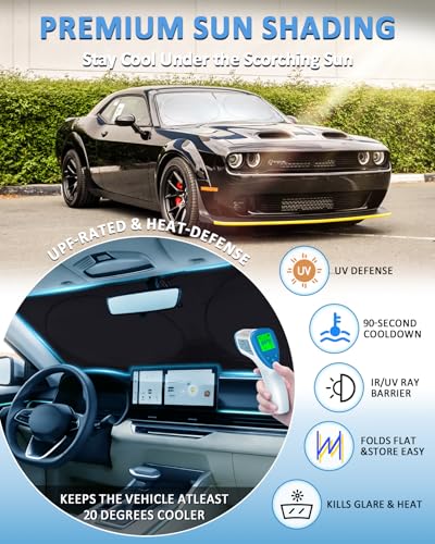 Sun Shade for Challenger Windshield Sunshade for 2015