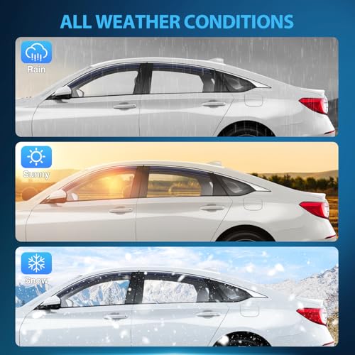 in Channel Rain Guards for Honda Accord 2018 (4 Count)