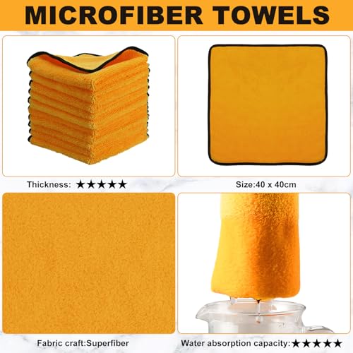 80 Pcs Yellow Microfiber Towels