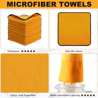 80 Pcs Yellow Microfiber Towels
