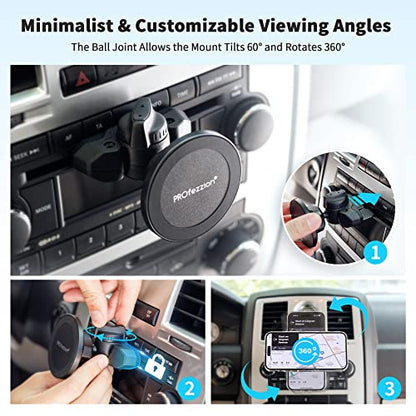 Car CD Slot Magnetic Phone Mount Holder for MagSafe iPhones