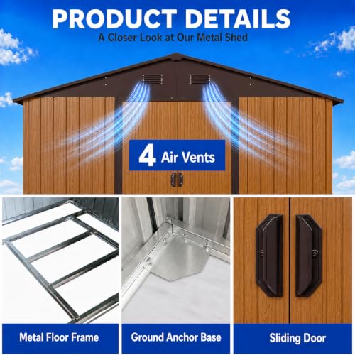 8x10 FT Outdoor Storage Shed
