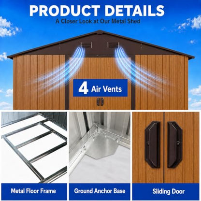 8x10 FT Outdoor Storage Shed