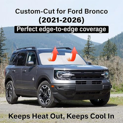 Windshield Sun Shade Compatible for Ford Bronco 2021