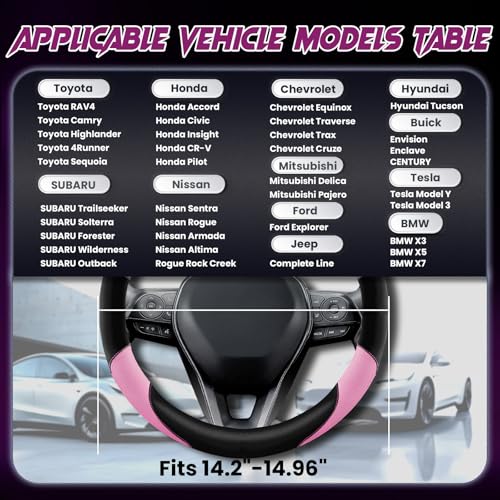 Soft Leather Steering Wheel Cover with Breathable Design and Anti