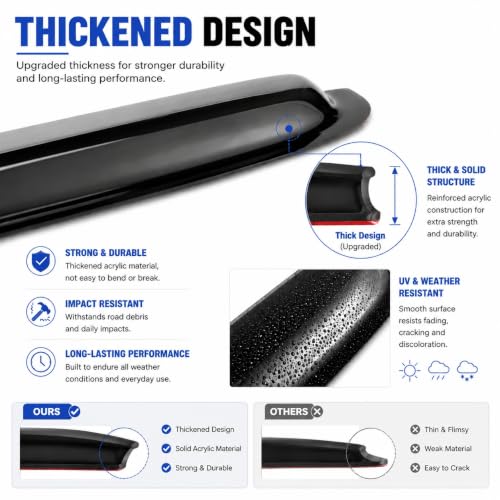 4PCS Side Window Wind Deflectors for Honda Odyssey 2005