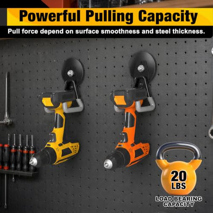 Heavy Duty Storage Magnetic Utility Hooks Large Garage Magnet Hooks with Anti (2 Count)